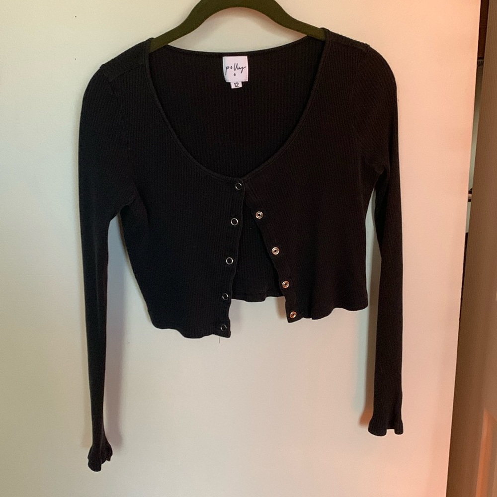 Cropped Polly button down cami